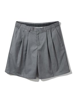BAKKEN Barken Side Hidden Banding Two-Tuck Wide Half Pant