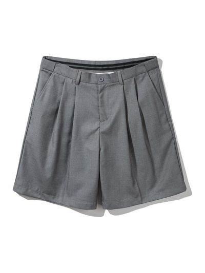 BAKKEN Barken Side Hidden Banding Two-Tuck Wide Half Pant