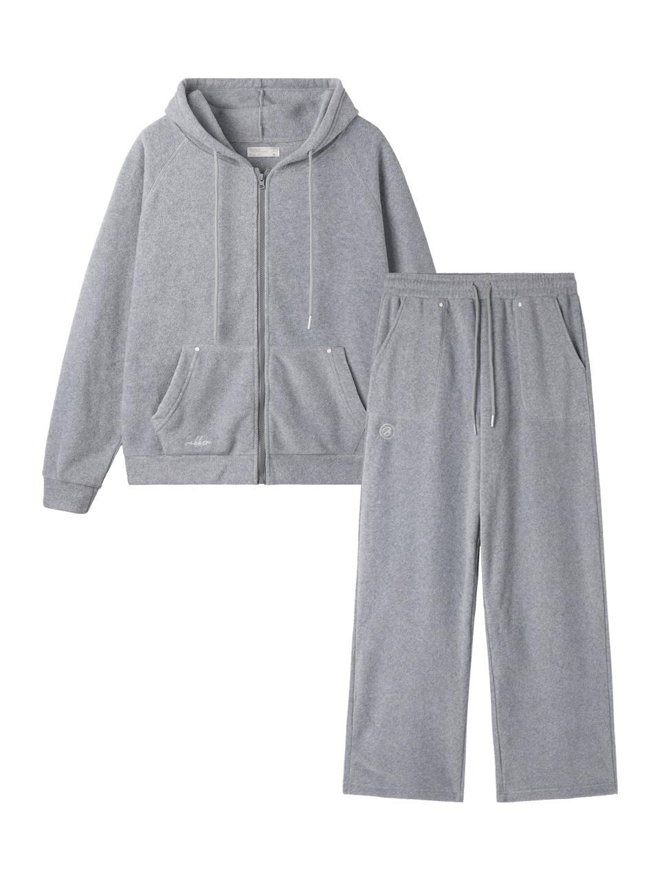 BAKKEN [SET] Bakken Back Lettering Fleece Hooded Zip-Up W