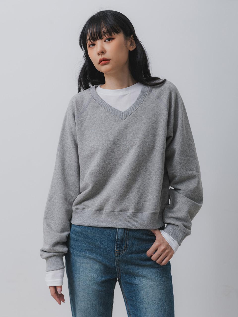 BAKKEN [SET][Long-sleeved + sweatshirt] Bakken Soft V-nec