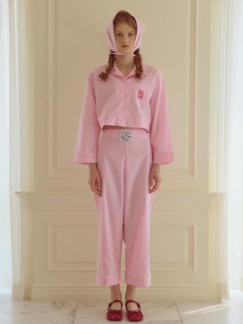 BALCONY in SUITE [4640 BDFHP] Fancy Stripe Pajamas Pink