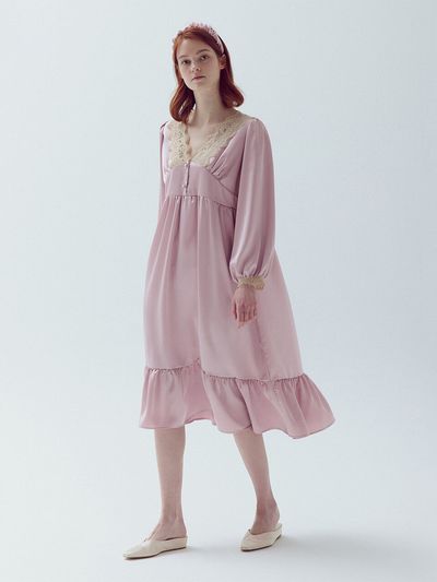 BALCONY in SUITE Floral Lace Dress Pajamas