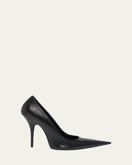 Balenciaga 90mm Avenue Leather Pointed-Toe Pumps