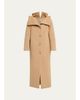 Balenciaga Architectural Vareuse Collar Wool Long Coat - 1