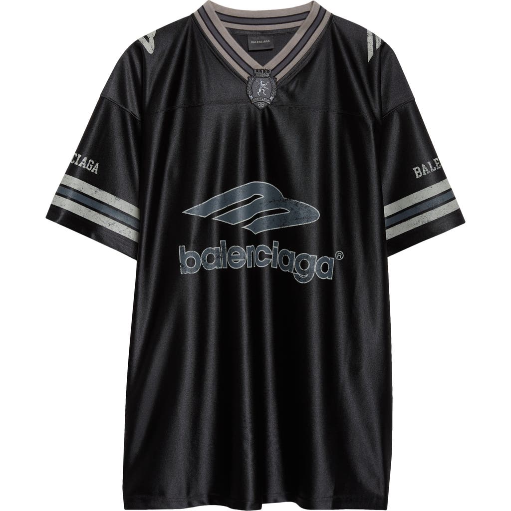 Balenciaga Balenciaga 3B Football Oversize V-Neck Jersey