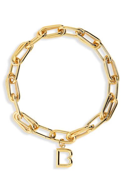 Balenciaga Balenciaga 'B' Link Pendant Collar Necklace