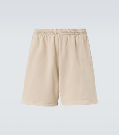 Balenciaga Balenciaga Back distressed logo cotton shorts