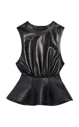 Balenciaga Balenciaga Basque Leather Top