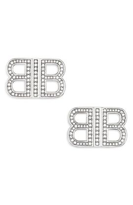 Balenciaga Balenciaga BB 2.0 Crystal Stud Earrings