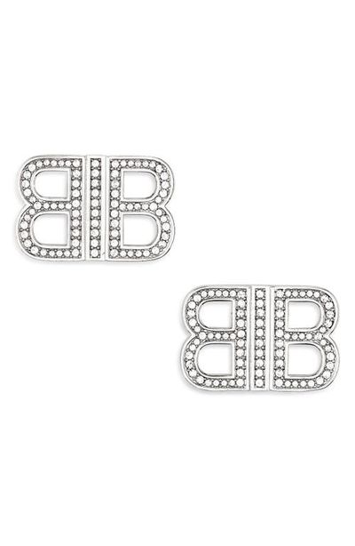 Balenciaga Balenciaga BB 2.0 Crystal Stud Earrings