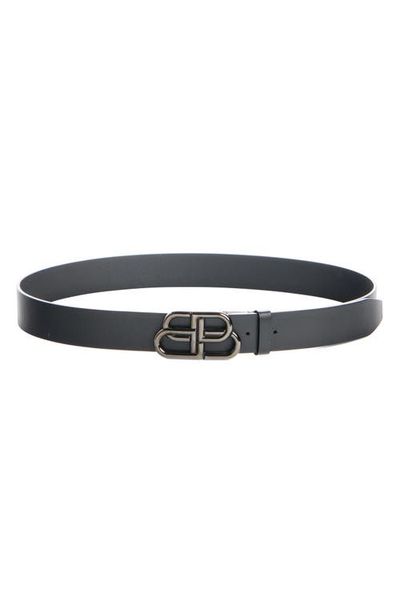 Balenciaga Balenciaga BB Large Logo Buckle Leather Belt