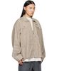 Balenciaga Balenciaga Beige Check Flannel Zip-Up Shirt - 2