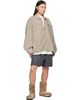 Balenciaga Balenciaga Beige Check Flannel Zip-Up Shirt - 4