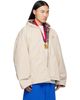 Balenciaga Balenciaga Beige Hooded Zip Up Jacket - 2