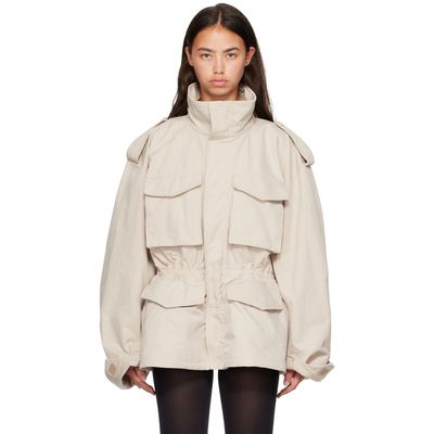 Balenciaga Balenciaga Beige Hourglass Parka