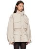 Balenciaga Balenciaga Beige Hourglass Parka - 2