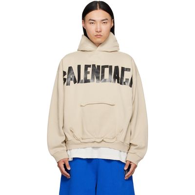 Balenciaga Balenciaga Beige Tape Hoodie