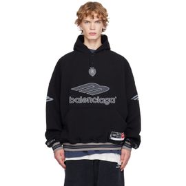 Balenciaga Balenciaga Black 3B Football Polo Hoodie