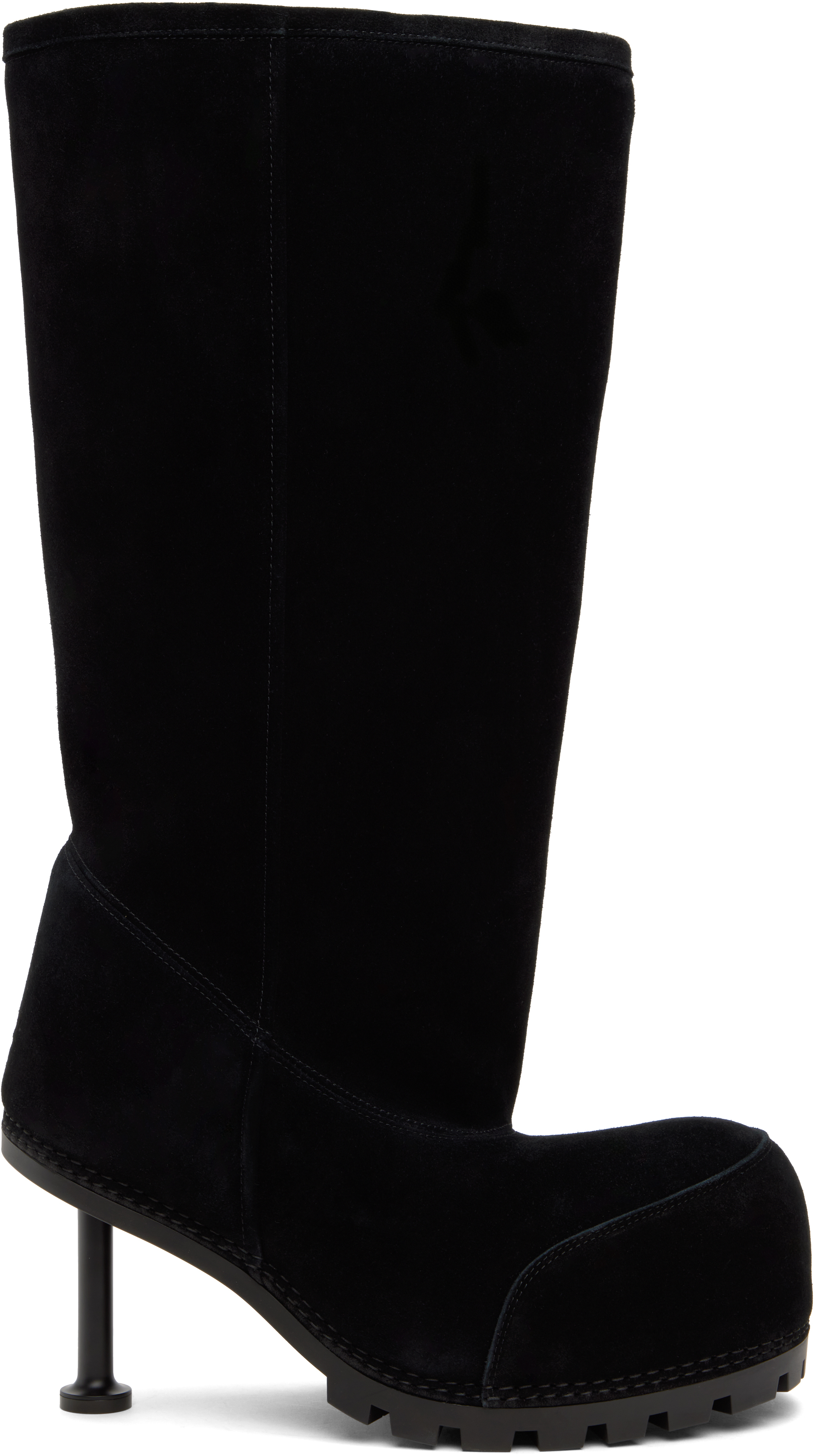 Balenciaga - Black Alaska Fur 90mm High Boots