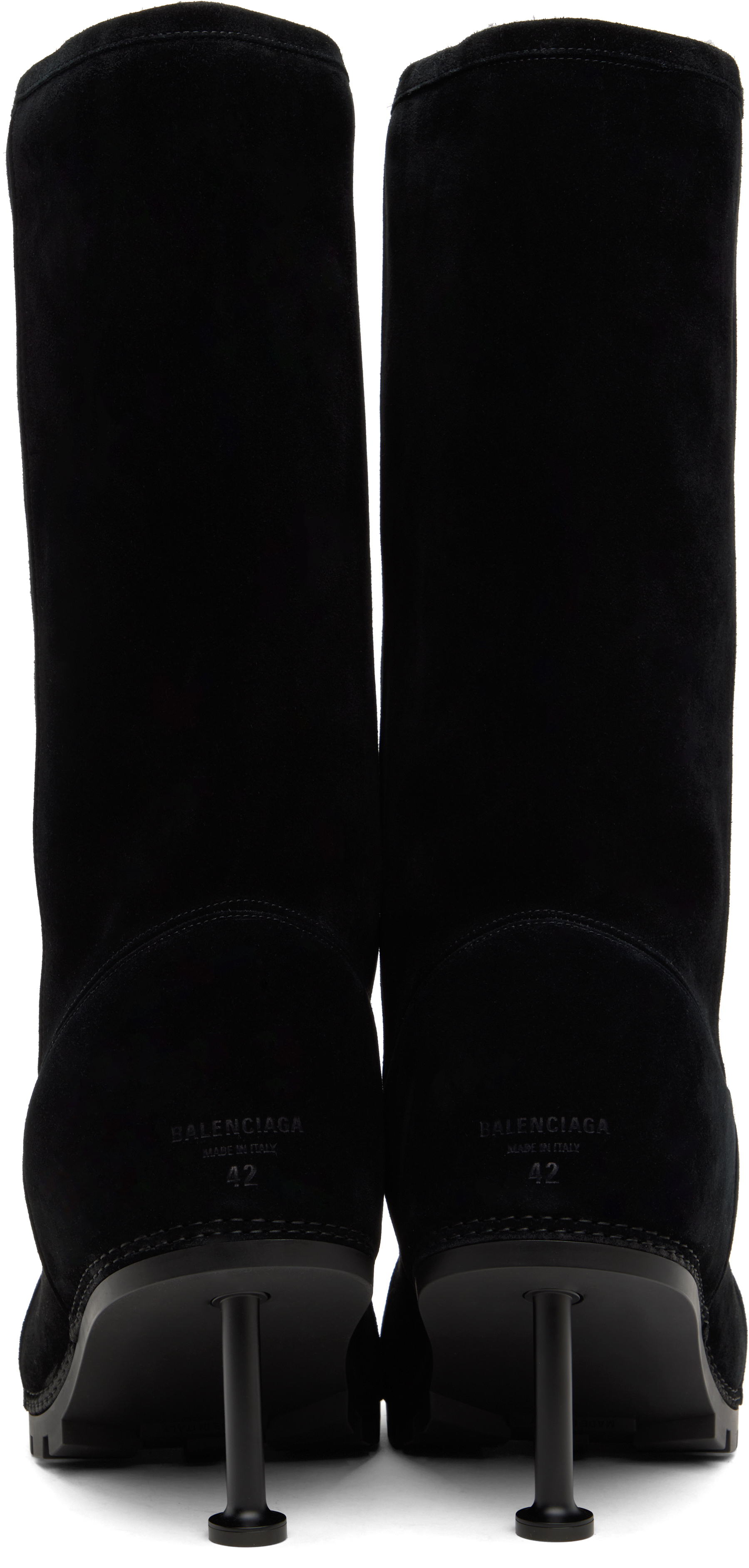 Balenciaga - Black Alaska Fur 90mm High Boots