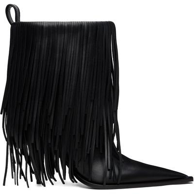 Balenciaga Balenciaga Black Avenue Fringe Boots