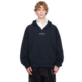 Balenciaga Balenciaga Black 'Balenciaga' Back Polo Hoodie