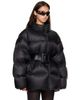 Balenciaga Balenciaga Black Belted Hourglass Short Puffer Down Jacket - 2