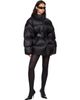 Balenciaga Balenciaga Black Belted Hourglass Short Puffer Down Jacket - 4