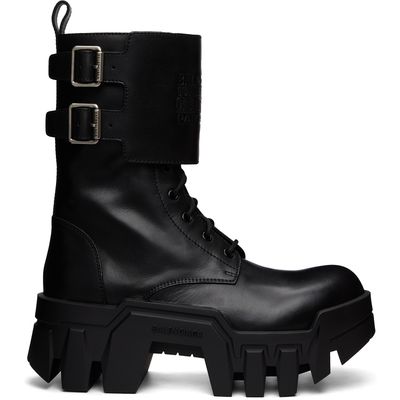 Balenciaga Balenciaga Black Bulldozer Combat Boots