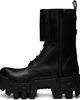 Balenciaga Balenciaga Black Bulldozer Combat Boots - 3