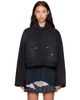 Balenciaga Balenciaga Black Cropped Jacket - 1