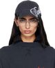 Balenciaga Balenciaga Black Cursive Logo Cap - 1