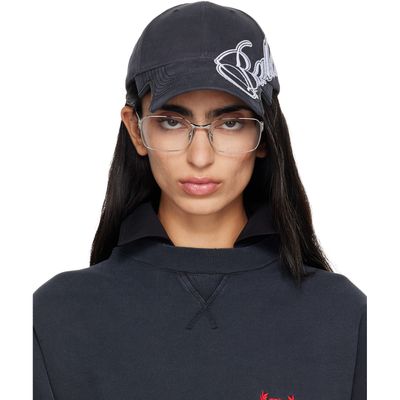 Balenciaga Balenciaga Black Cursive Logo Cap