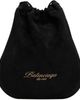 Balenciaga Balenciaga Black Drawstring Waxed Suede Pouch - 1