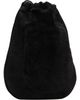 Balenciaga Balenciaga Black Drawstring Waxed Suede Pouch - 3