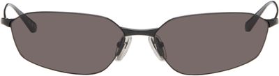 Balenciaga Balenciaga Black Engraved-Logo Sunglasses