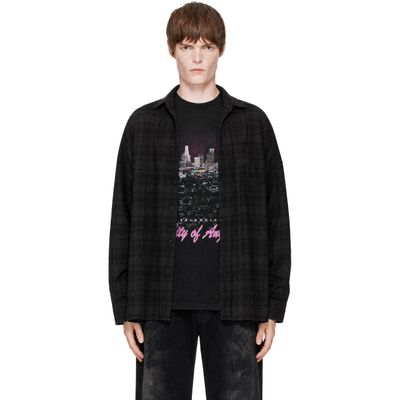 Balenciaga Balenciaga Black Flannel Layered Shirt