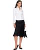 Balenciaga Balenciaga Black Flared Denim Midi Skirt - 4