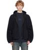 Balenciaga Balenciaga Black Hooded Zip-Up Jacket - 1
