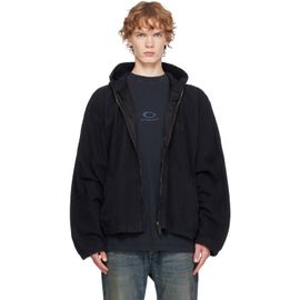 Balenciaga Balenciaga Black Hooded Zip-Up Jacket