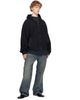 Balenciaga Balenciaga Black Hooded Zip-Up Jacket - 4