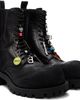 Balenciaga Balenciaga Black Hummer Laceup Boots - 4