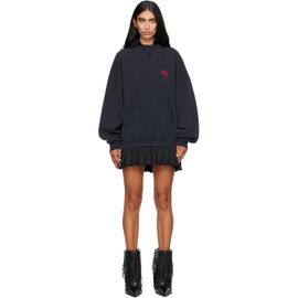 Balenciaga Balenciaga Black Hybrid Laurel Dry Molleton Minidress