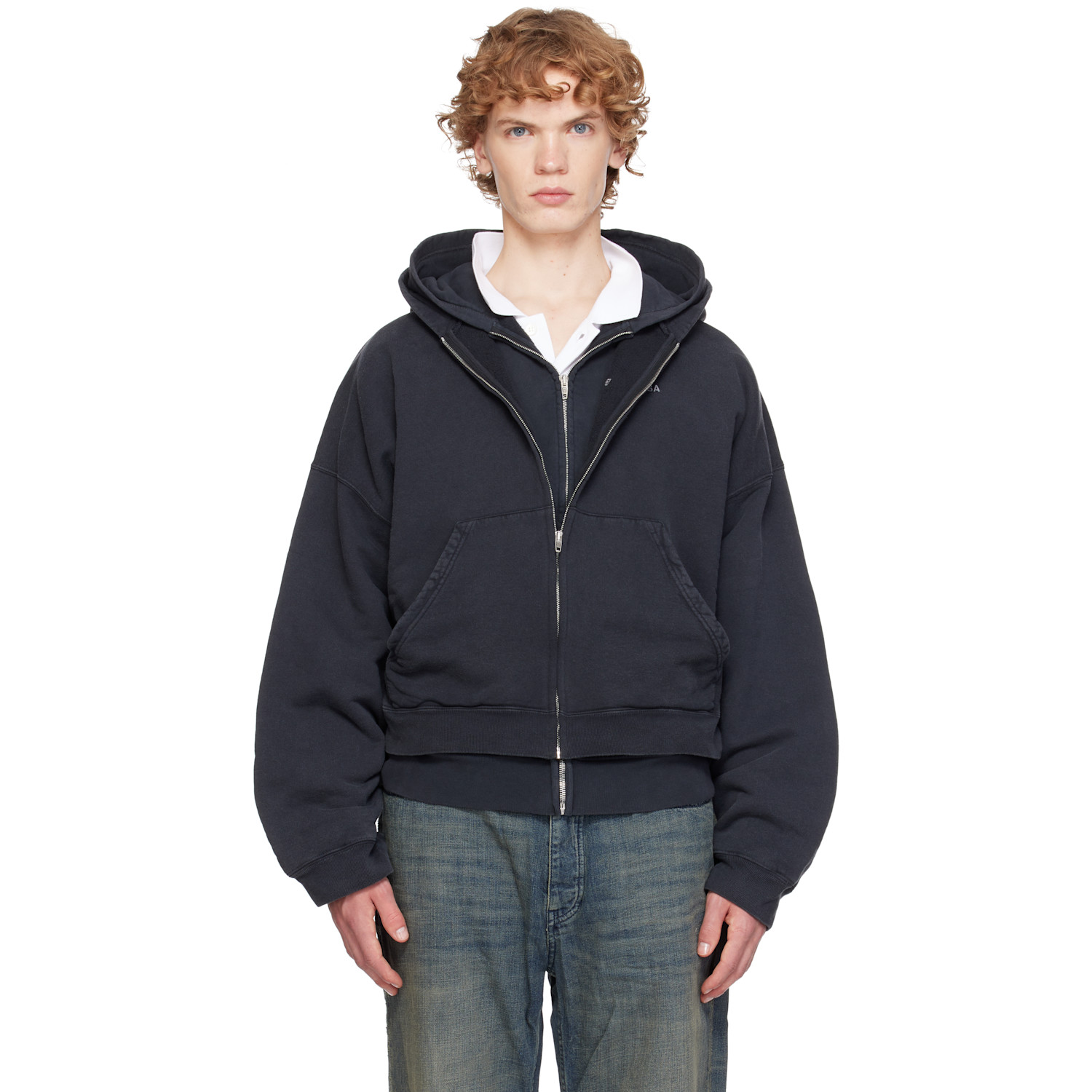Balenciaga - Skater Zip-Up Hoodie Medium Fit
