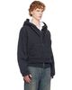 Balenciaga Balenciaga Black Layered Zip-Up Hoodie - 2