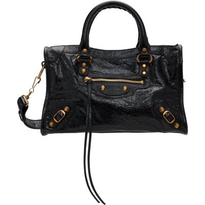 Balenciaga Balenciaga Black 'Le City' Arena Lamb Bag