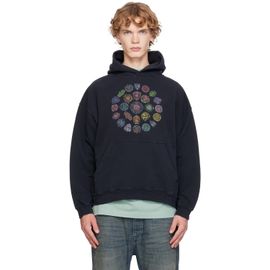 Balenciaga Balenciaga Black Logo Spiral Medium Fit Hoodie