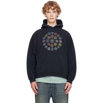 Balenciaga Balenciaga Black Logo Spiral Medium Fit Hoodie