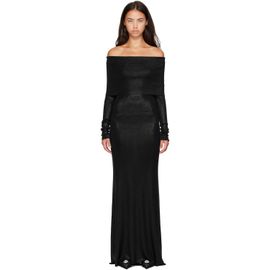 Balenciaga Balenciaga Black Off-Shoulder Maxi Dress