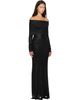 Balenciaga Balenciaga Black Off-Shoulder Maxi Dress - 2